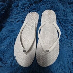Sam Edelman Womens White Flip-Flops Size 7
